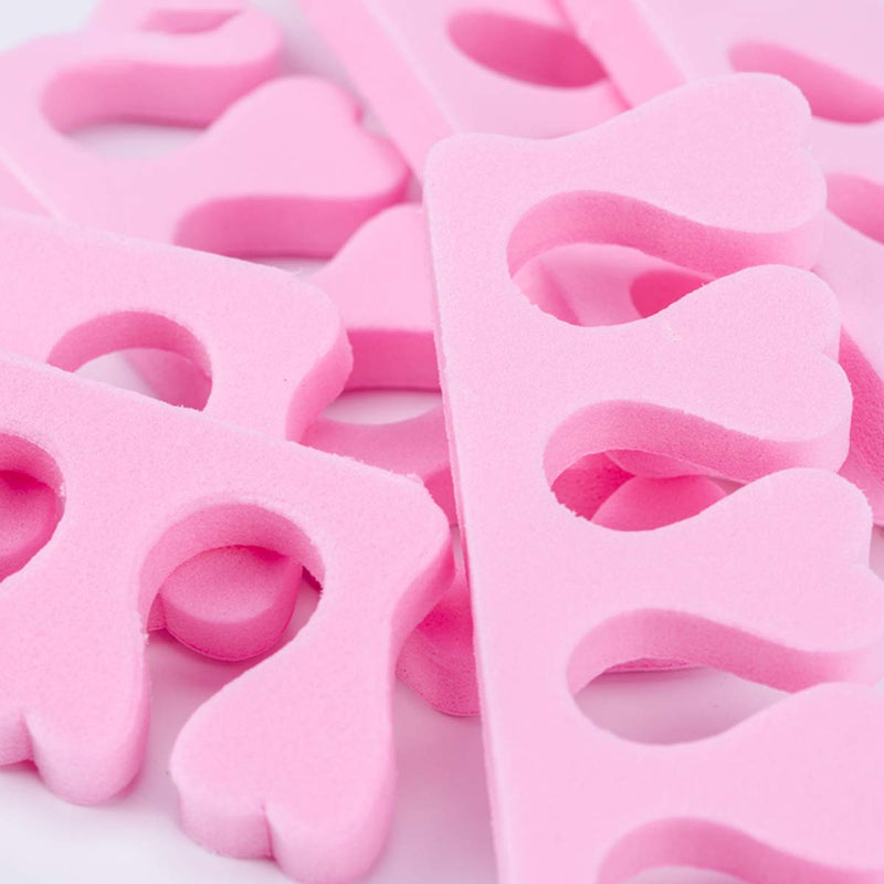 50pcs Soft Foam Sponge Toe Separators Finger Separators Dividers Nail Art Manicure Pedicure Tools Pink - BeesActive Australia