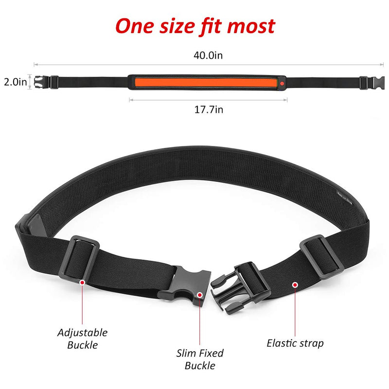 Illumifun Elastic LED Running Belt - USB Rechargeable - Glowing LED Waistband, High Visibility Waist Light, Light Up Safety Gear for Running, Cycling, Camping, Walking, etc Orange - BeesActive Australia
