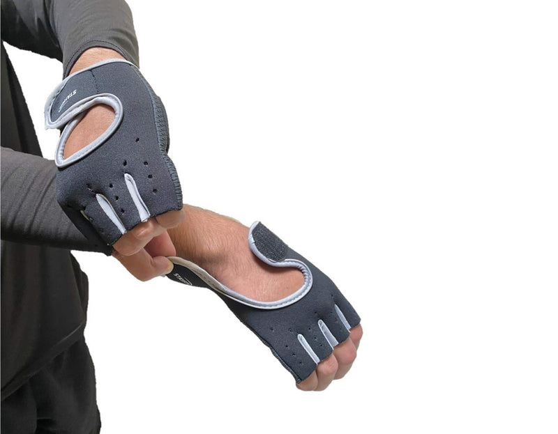Stayfit Fitness Workout Gloves for Women and Men. Training Gloves with Wrist Support for Fitness and Exercise, Weight Lifting, Gym, and Training. Black/Grey Large/X-Large - BeesActive Australia