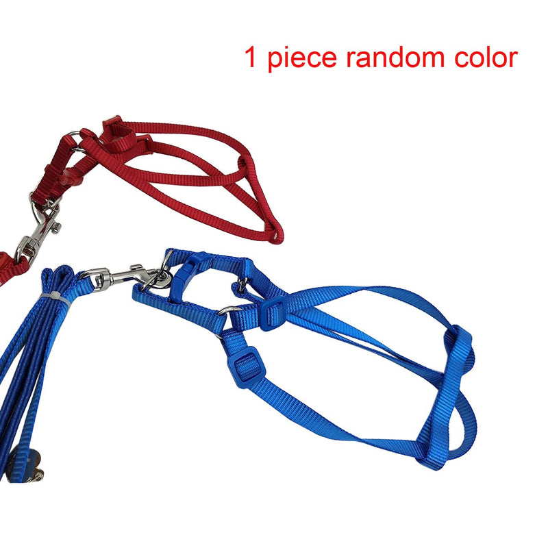 Bird Harness and Leash Amazon Cockatoo Harness Safe Adjustable Nylon Anti-bite Training Hraness Outside Walk for Large Bird Parrot Macaw Color Random L CHEST 13.78-21.65" - BeesActive Australia