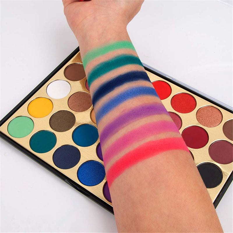 VERONNI Pro 35 Color Eyeshadow Palette 8 Shimmer 27 Matte Bright and Warm Colorful Eye Shadows Makeup Pallet (35SP) 35SP - BeesActive Australia