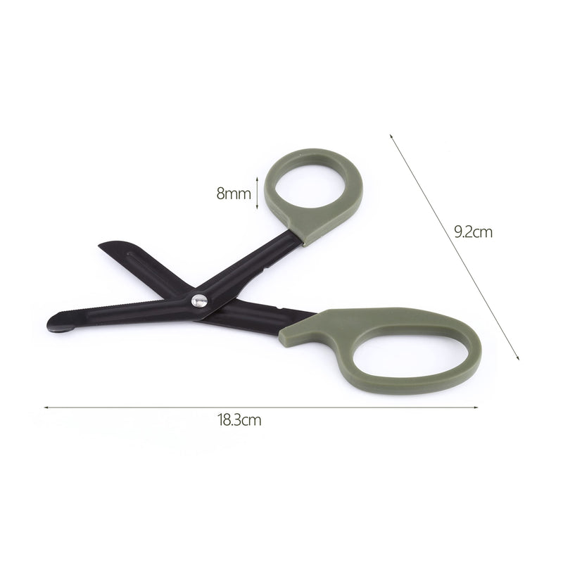 Trauma Dressing Scissors Stainless Steel 7" Sharp Curved Scissors for Breastfeeding Cut Bandages, First Aid / Paramedic Scissors 2.00W, 1.00V - BeesActive Australia