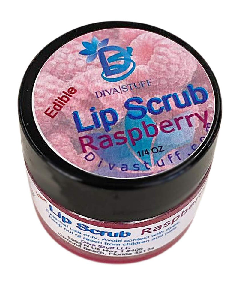 Diva Stuff Ultra Hydrating Lip Scrub for Soft Lips, Gentle Exfoliation, Moisturizer & Conditioner, Raspberry Flavor– ¼ oz (Made in the USA) - BeesActive Australia