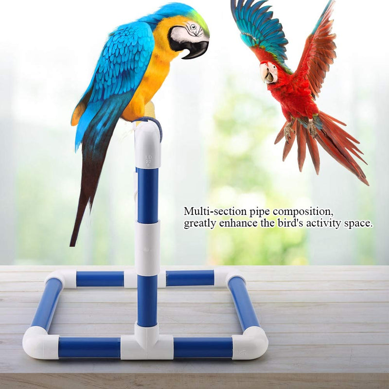 Parrot Training Stand Pet Bird Table Perch Stands PVC Bird Standing Platform Bird Shower Bath Stand Rack Standing Gym Training Grinding Toy Playstand Holder Scrub - BeesActive Australia