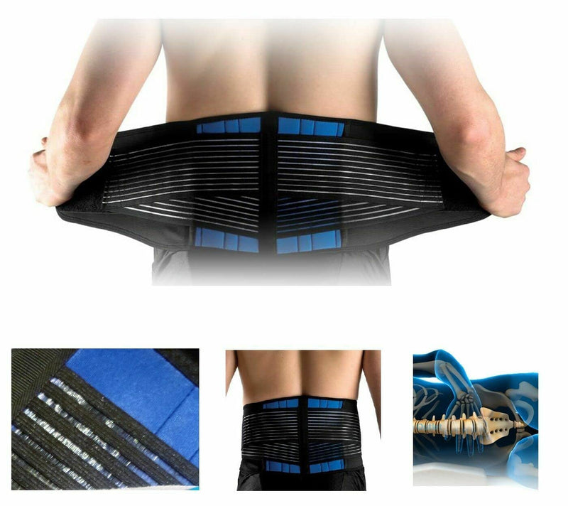 CSL-TECH Neoprene Double Pull Lumbar Lower Back Support Belt Brace Posture Pain Relief Large (34 - 38 inches) - BeesActive Australia