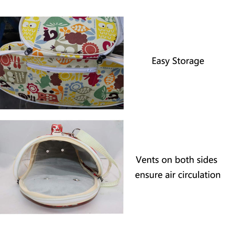 Wontee Small Animal Carrier Bag Portable Outdoor Travel Handbag for Hamster Rat Mice Baby Guinea Pig Chinchilla Hedgehog Squirrel Sugar Glider Small Parrots Medium Yellow Zoo - BeesActive Australia