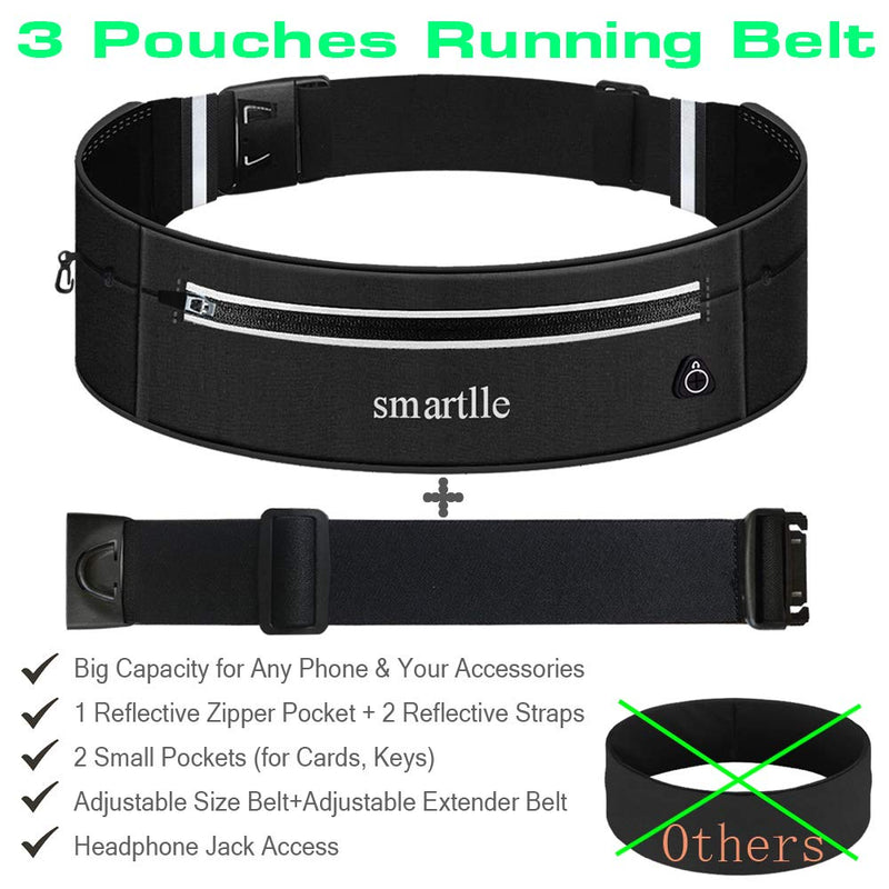 [AUSTRALIA] - Smartlle Running Belt, Fanny Pack, Adjustable Waist Bag Pouch for iPhone 11/11 Pro/11 Pro Max/XR/XS Max/XS/X/8 7 6S Plus, Samsung Galaxy S/Note/A, Moto, all mobiles up to 6.7'' for Men and Women 