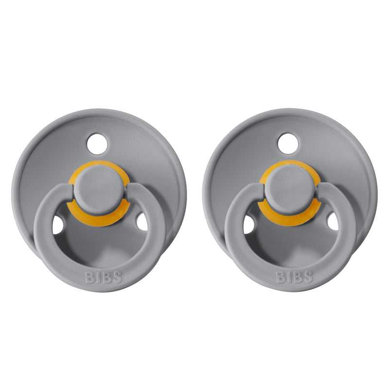 BIBS Pacifiers | Natural Rubber Baby Pacifier | Set of 2 BPA-Free Soothers | Made in Denmark | Cloud | Size 6-18 Months - BeesActive Australia