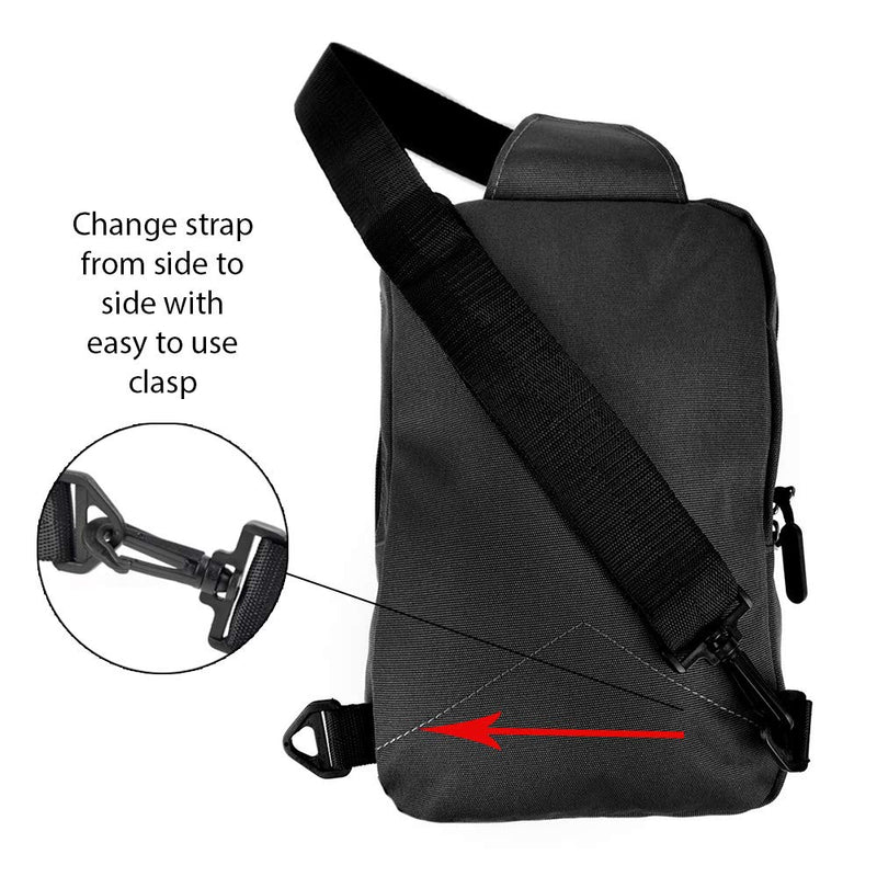 Westend Crossbody Sling Bag Backpack with Adjustable Strap - Unisex Daypack Black 2 - BeesActive Australia