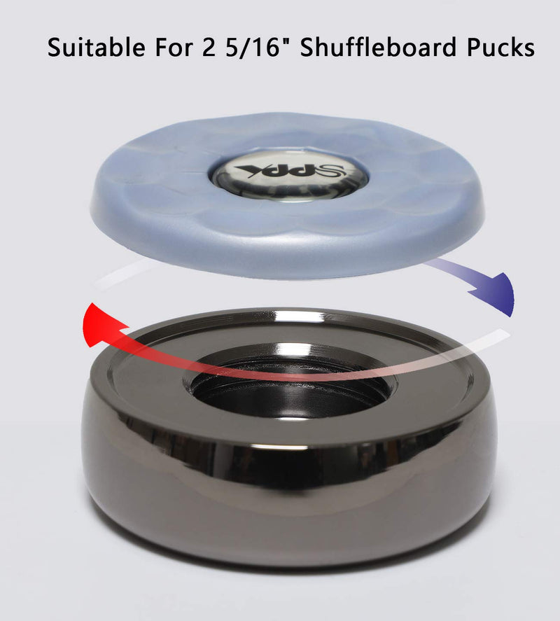 Shuffleboard Puck Top Caps – American Replacement Shuffleboard Caps for 2-5/16” Shuffleboard Pucks, Set of 4 Black Gray - BeesActive Australia