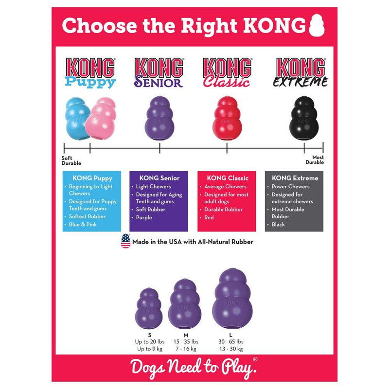KONG - Senior Dog Toy Gentle Natural Rubber - Fun to Chew, Chase and Fetch Medium Standard Packaging - BeesActive Australia