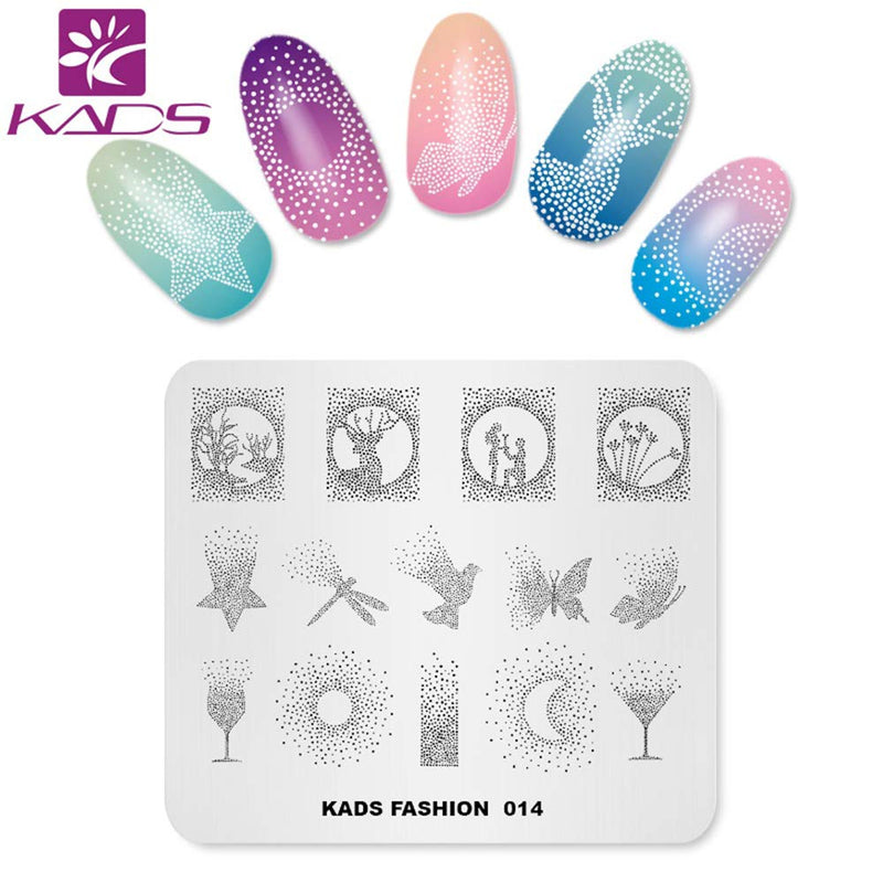 KADS Nail Art Stamp Plate Fashion Series Nail stamping plate Template Image Plate Nail Art DIY Decoration Tool - BeesActive Australia