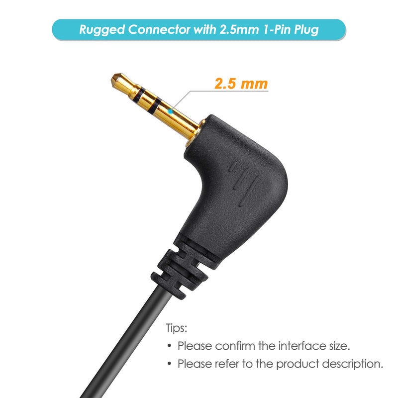 COMMIXC Walkie Talkie Earpiece, 1-Pin 2.5mm Covert Air Acoustic Tube Walkie Talkie Headset with PTT Mic, Compatible with Motorola Talkabout Radios 1-Pin 2.5mm Motorola (1 Pack) - BeesActive Australia