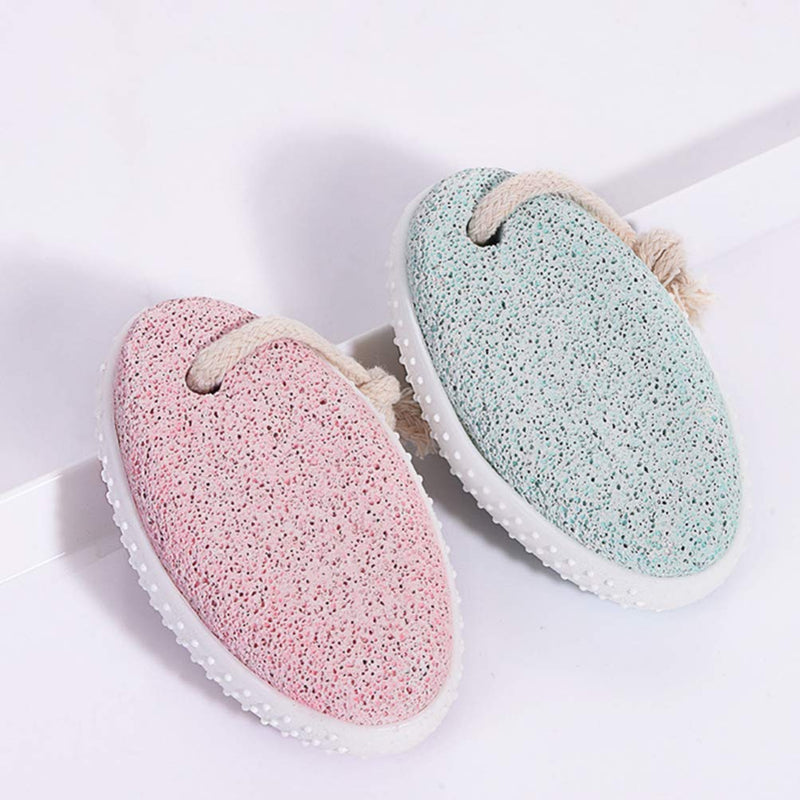 HEALLILY Pumice Stone for Feet Oval Foot Scrubber Exfoliating Dry Dead Skin Remover for Hands Heels Body Foot Care Tool Pink - BeesActive Australia