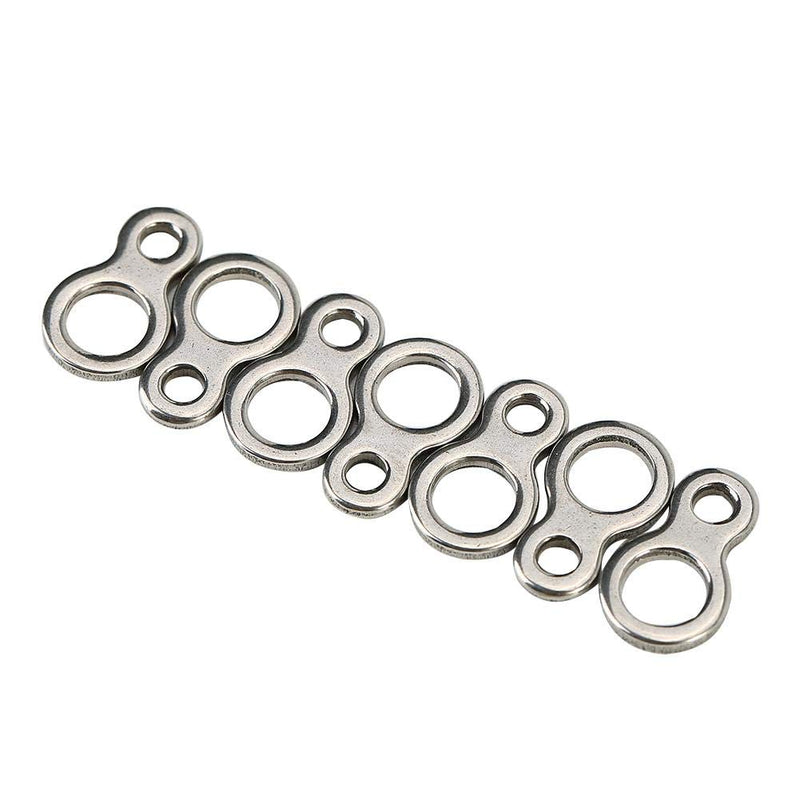[AUSTRALIA] - VGEBY1 Fishing Split Rings, 60Pcs Stainless Steel Solid Fishing Figure 8 Jigging Rings Lure Tackle Accessory 