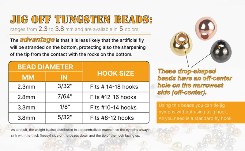 MUUNN 100pcs Fly Tying Tungsten Beads,Tungsten Jig Off Beads Nymph Head Ball for Fly Tying Material 5 Colors Copper 3.3mm - BeesActive Australia