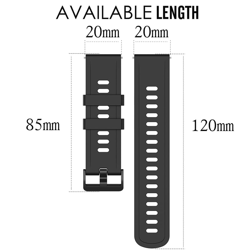 QGHXO Band for Amazfit GTS, Soft Silicone Replacement Band for Amazfit GTS/GTS 2/ GTS 2e/ GTS 2 Mini/Bip/Bip Lite/Bip S/Bip U/GTR 42mm Smartwatch (No Tracker, Replacement Bands Only) 5PCS Boys - BeesActive Australia