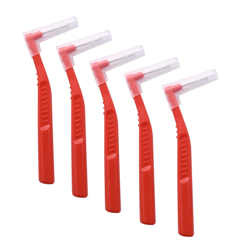 Interdental Brush, 25Pcs Dental Brushes for Between Teeth and Gums, Brush Micro Tight Cleaner, Plaque Removal (Red, Green, Blue, Yellow and Purple) - BeesActive Australia