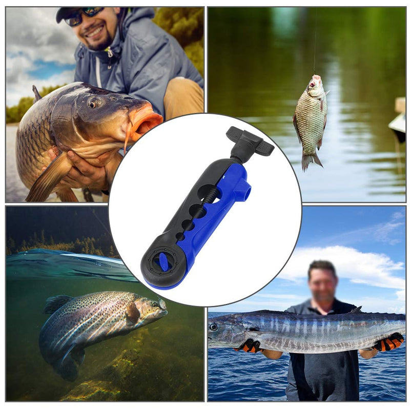 Bnineteenteam Mini Fishing Line Spooler Fishing Winder Reel Fishing Tackle Tool for Various Size Rod Blue Black - BeesActive Australia