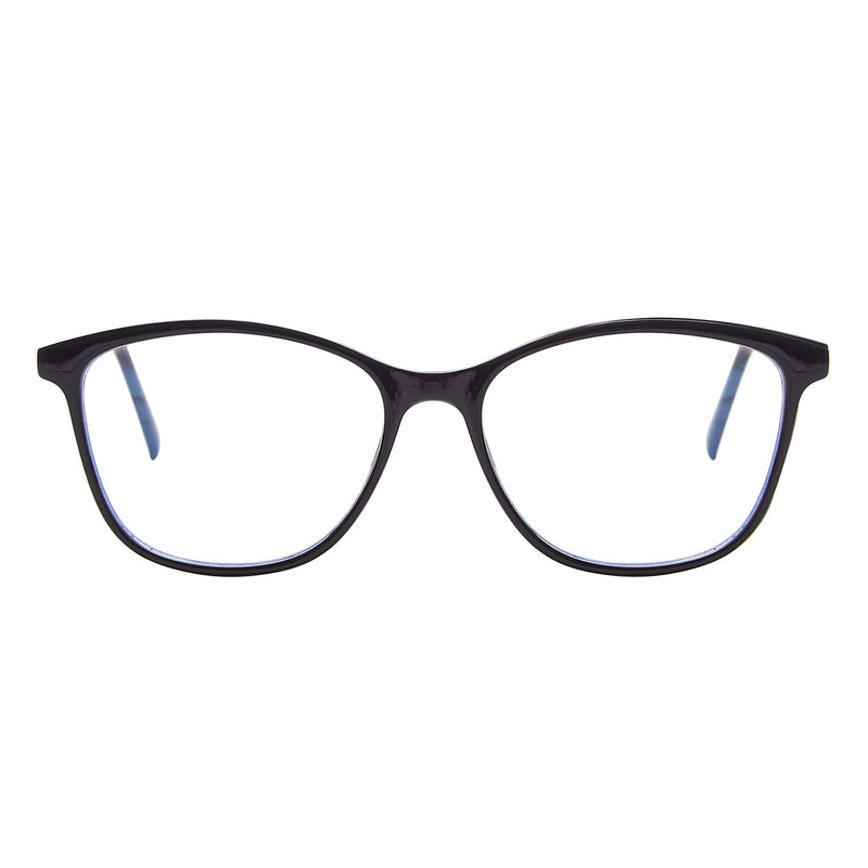Madison Avenue Blue Light Blocking Glasses Anti Eyestrain UV Glare Blue Light Glasses for Women TV Phone Computer Gaming Eyeglasses Black - BeesActive Australia