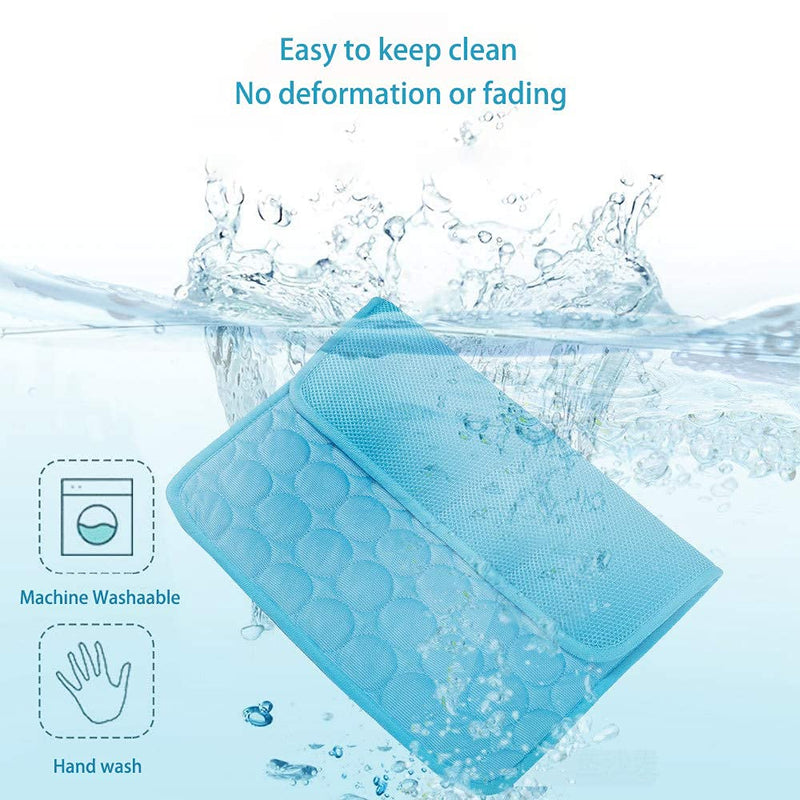 Pet Cooling Mat, Keep Cool in Summe, Perfect Indoors, Outdoors or in The Car XL-40" x 28" Blue - BeesActive Australia