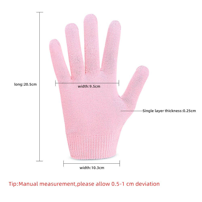 Moisturizing Gloves, Soft Gel Spa Glovers for Repairing and Softening Dry Cracked Hand Skins (Pink) Pink - BeesActive Australia