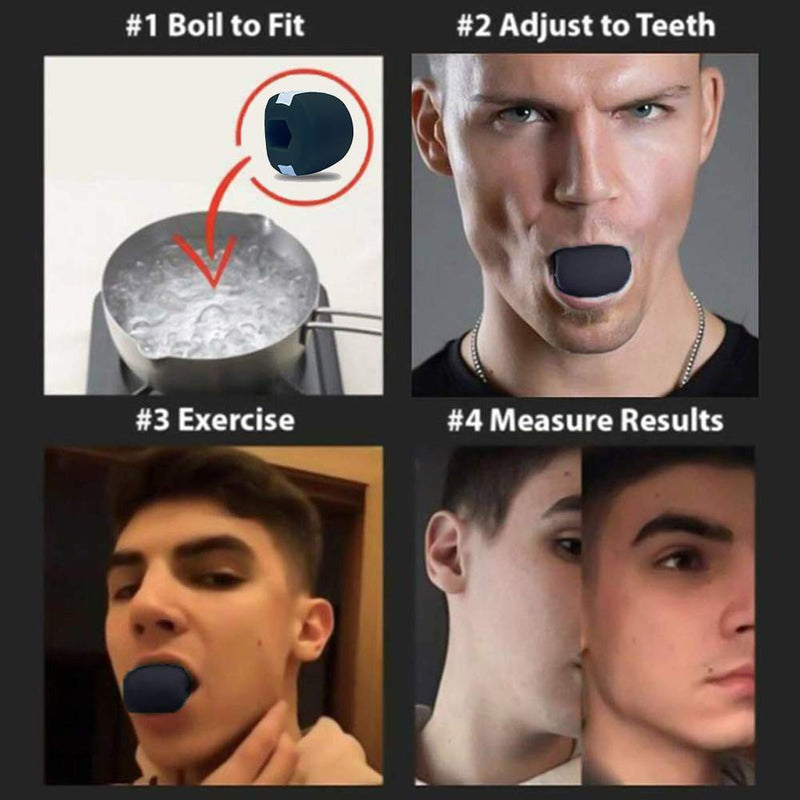 Ecoy Jaw Exerciser Neck Jawline Workout Ball for Men and Facial Toner, Use Facial Toning Look Younger and Healthier - Helps Reduce Stress and Cravings - Facial Exerciser black - BeesActive Australia