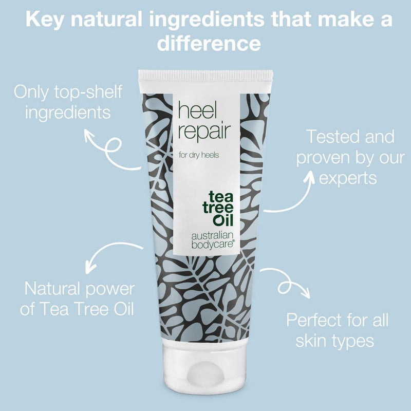Australian Bodycare Cracked Heel Repair Cream 100ml | Hard Skin Remover for Feet | 25% Urea Cream | Cracked Heel Balm | Heel Care for Women & Men with Dry and Cracked Feet | Australian Tea Tree Oil 100 ml (Pack of 1) - BeesActive Australia