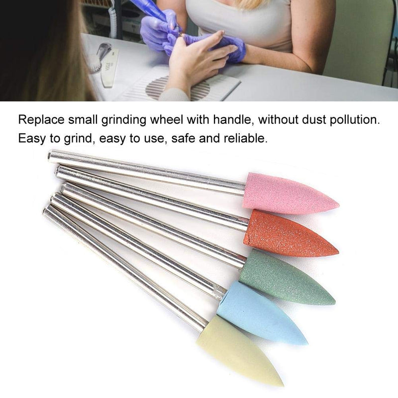 Nail Drill Bits Kit, Rubber Nail Art Polishing Head Nail Drill Bits Manicure Pedicure Nail Polishing Burr Accessory Portable Electric Nail Drill 5pcs / set (152) 152 - BeesActive Australia