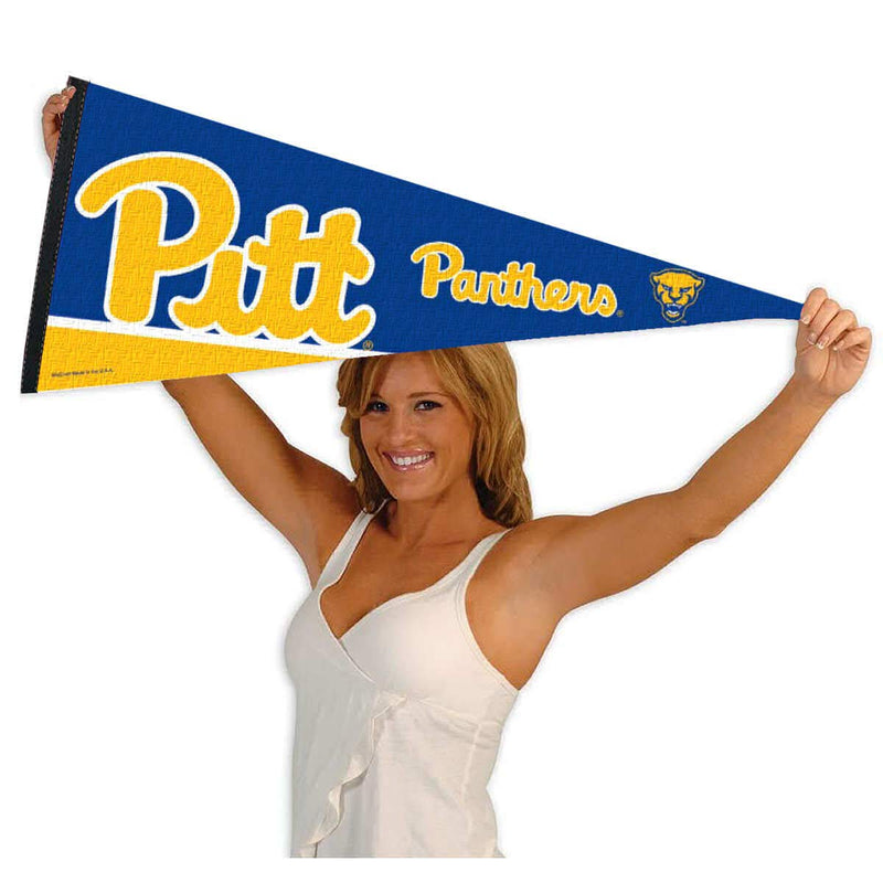 College Flags & Banners Co. University of Pittsburgh Pennant Full Size Felt - BeesActive Australia