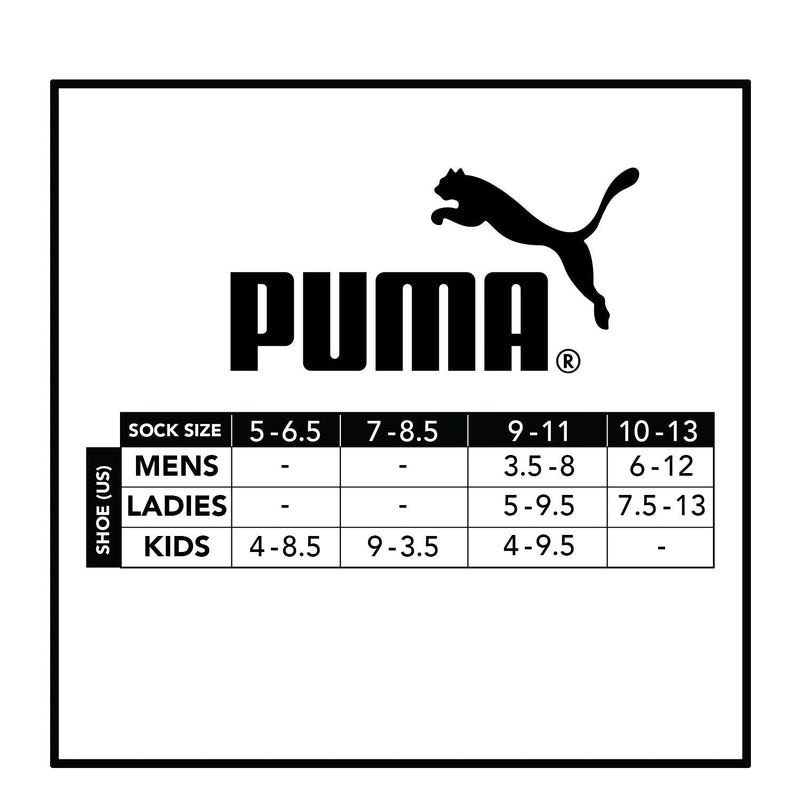 PUMA Women's 6 Pack Runner Socks Black 9-11 - BeesActive Australia