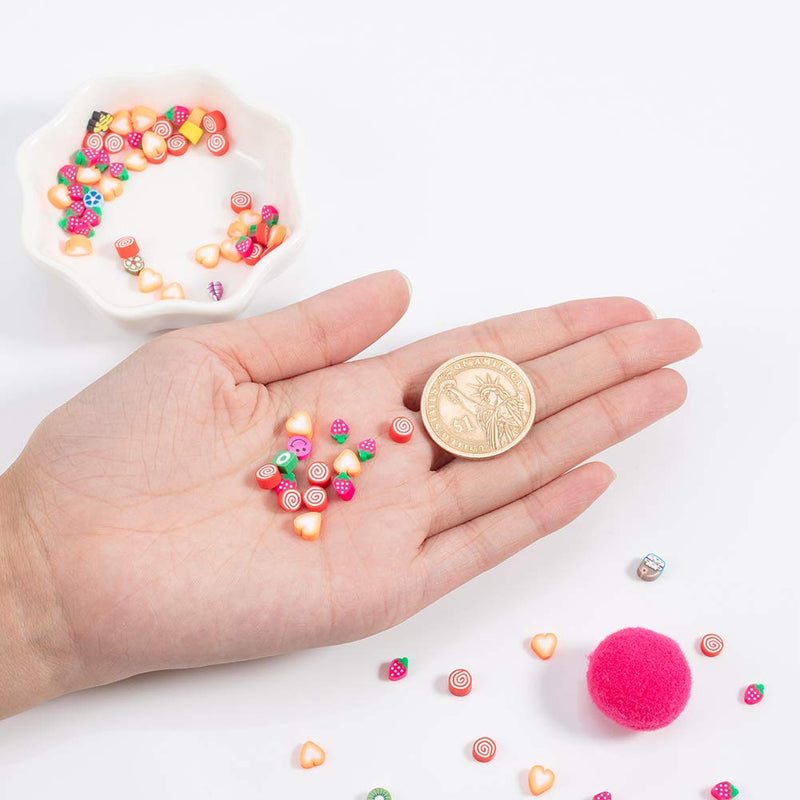 NBEADS 50PCS Mixed Styles Fimo Polymer Clay Cane Slices Nail Art Stickers Nail Art Decoration - BeesActive Australia
