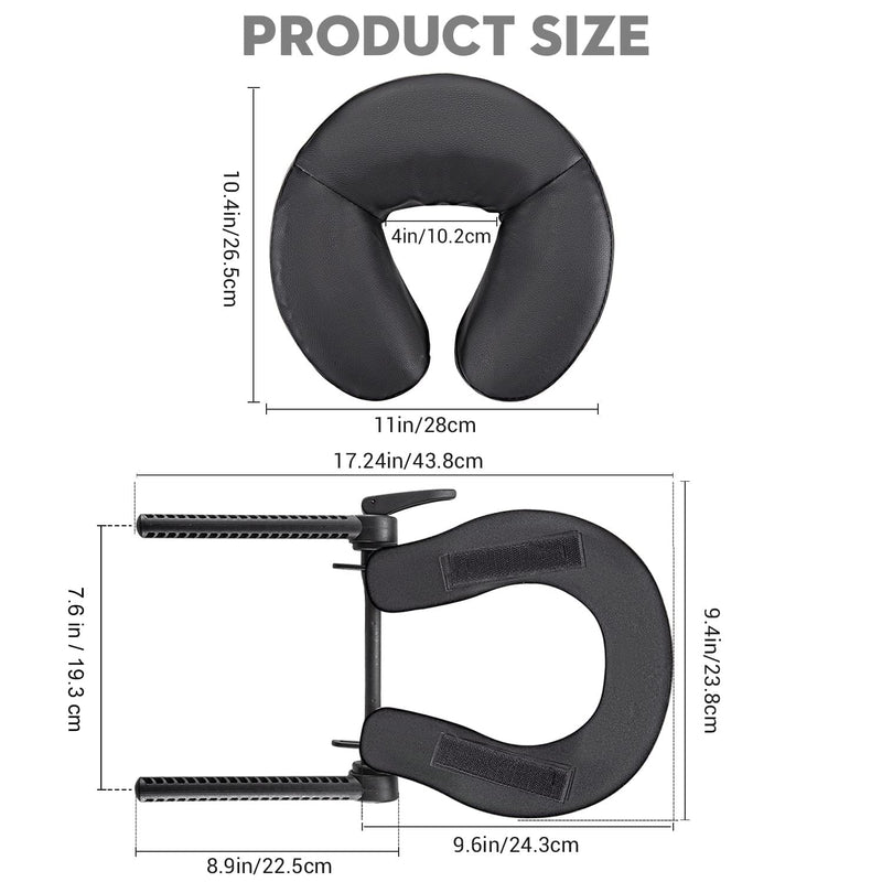 Noverlife Adjustable Massage Table Face Cradle, Massage Headrest Cradle with Face Cushion, Massage Headrest Platform with Pillow Adjustable Cradle Head Support Massage Equipment for Massage Tables - BeesActive Australia
