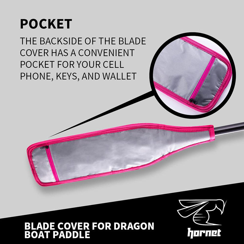 Blade Cover for Dragon Boat Paddle (Black/Pink/Silver) - BeesActive Australia