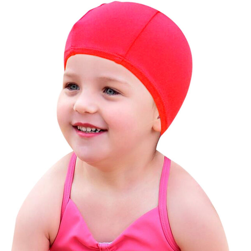 Qualtiy Yes QY 2PCS Classy Series Polyester Cloth Fabric Bathing Cap Swimming Caps Swimming Hats for Water Sports (Red) - BeesActive Australia