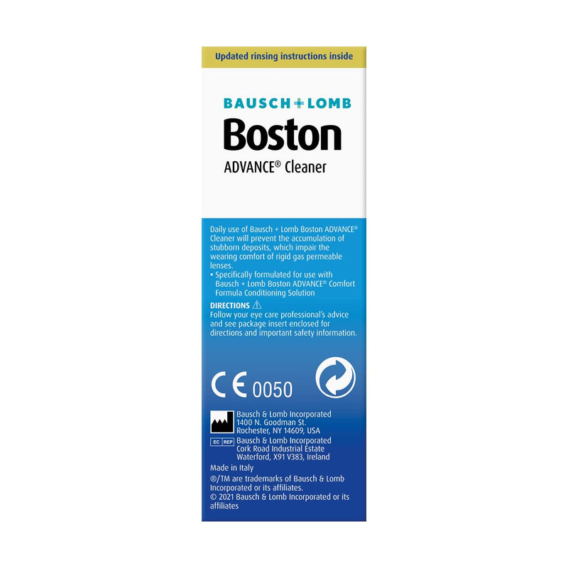 Boston Advance Cleaner, Leaves Lenses Clean, Ready for Disinfection and Conditioning, for Rigid Gas Permeable (RGP) and Hard Contact Lenses, 30 ml - BeesActive Australia
