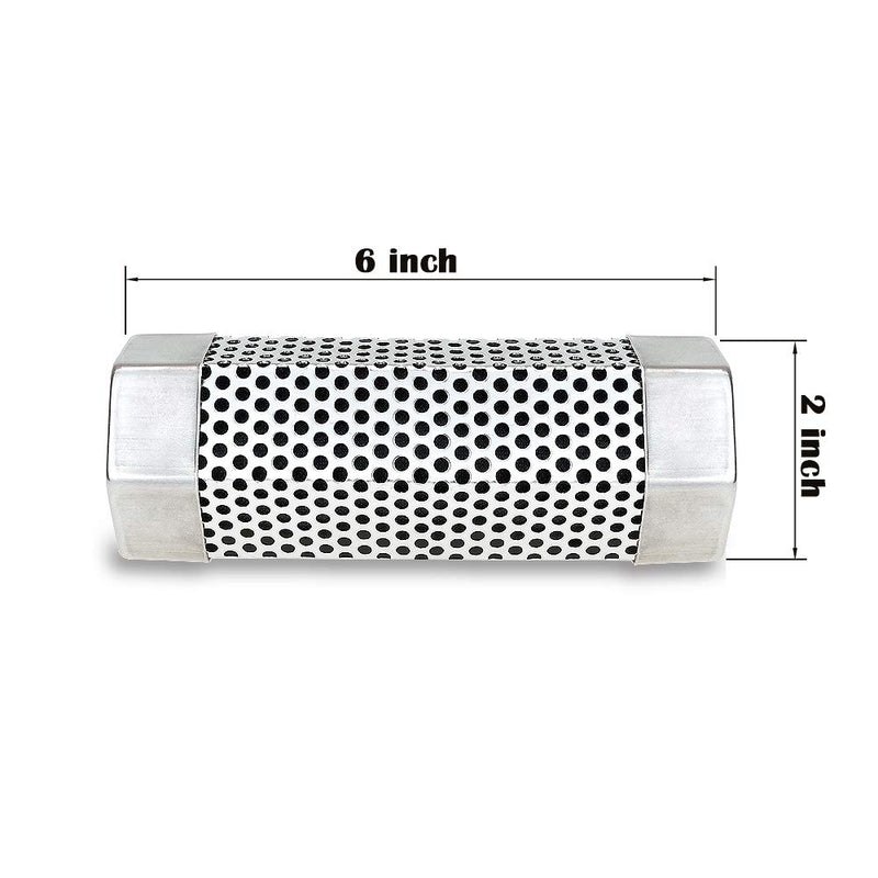 [AUSTRALIA] - KampFit Pellet Smoker Tube 6 Inch - Stainless Steel Perforated Wood Pellet Tube Smoker - 2 Hours of Additional Billowing Cold Smoke for All Electric, Gas, Charcoal Grills or Smokers 