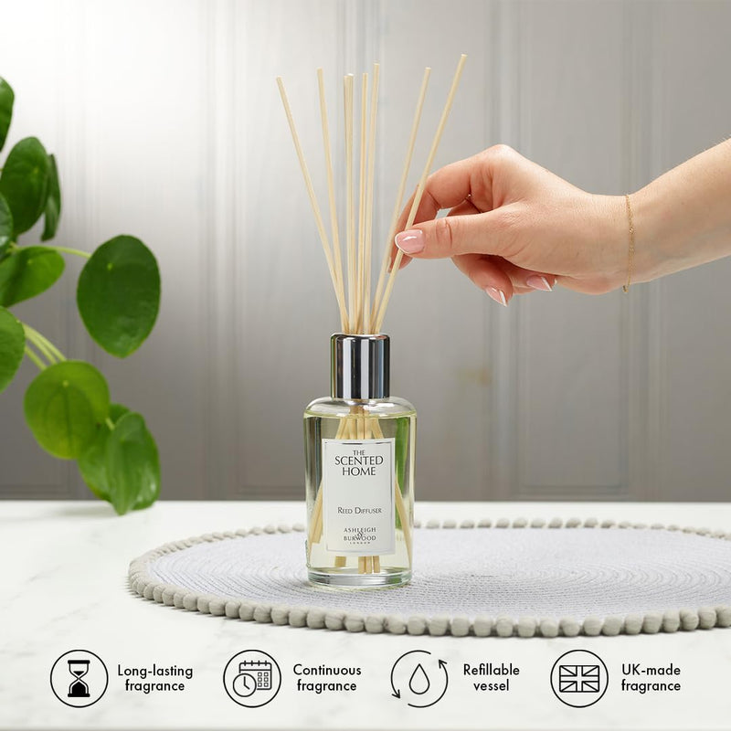 Ashleigh & Burwood Scented Home 150ml Reed Diffuser Fragrance Set - Moroccan Spice - Warm Honey & Nutmeg Scent - For The Home - Recyclable - Includes Reed Diffuser Sticks and Fragrance - Refillable - BeesActive Australia