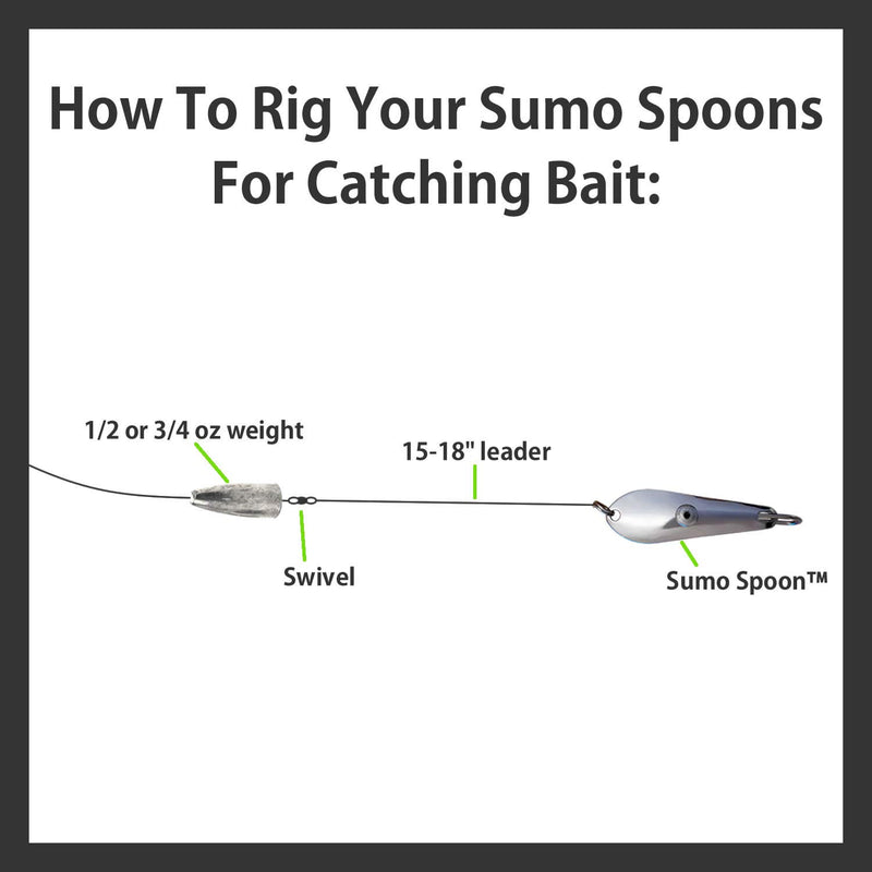 [AUSTRALIA] - Sumo Spoon – Catfishing Bait Spoon for Skipjack, White Bass, Striped Bass and Other Baitfish, 1 5/8" 1 5/8" 1-Prong, White 