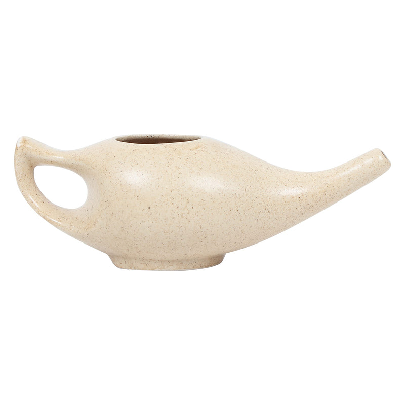 WHOLELIFEOBJECTS Leak Proof Durable Porcelain Ceramic Neti Pot Hold 230 Ml Water Comfortable Grip | Microwave and Dishwasher Safe eco Friendly Natural Treatment for Sinus and Congestion (Brown Matt) Brown Mat - BeesActive Australia