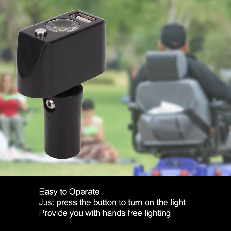 Electric Wheelchair Light, 3 Pin XLR Head USB Charging, Adjustable Angle LED Power Wheelchair Lighting Controller - BeesActive Australia