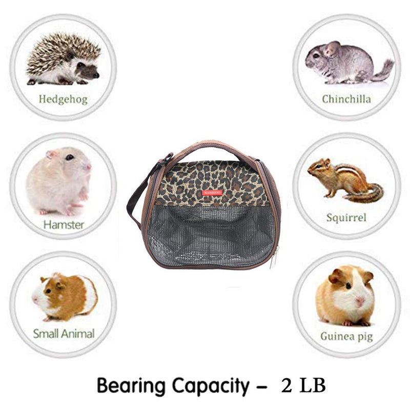 Travel Small Animals Guinea Pig Hamster Hedgehog Carrier Bag with Strap Durable Breathable Portable Small Guinea Pig Chinchillas Hamsters Hedgehogs Carrier Shoulder Bag for Small Animals Carriers Brown - BeesActive Australia