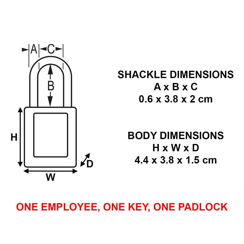 Master Lock 410RED Lockout Tagout Safety Padlock with Key Red - BeesActive Australia