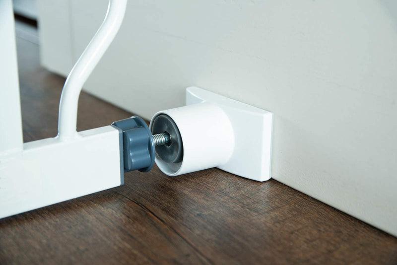 Wall Nanny Extender - 6 Inch Baby Gate Extension Kit (Made in USA) Extends Pressure Mounted Gates + Protects Walls + Stabilizes Gate - for Child, Pet & Dog Gates - Works on Stairs - Protector (4 Pack) White - BeesActive Australia