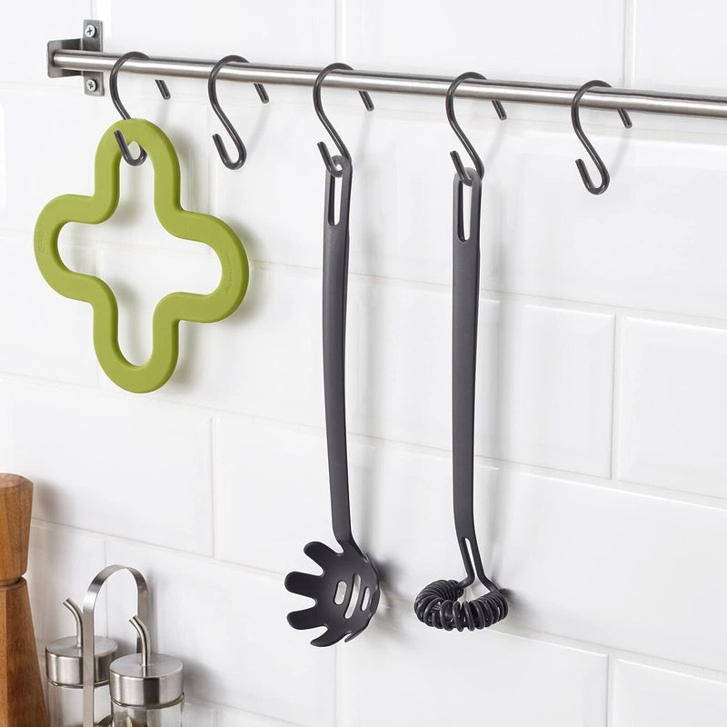 Bonsicoky 20PCS S Shaped Hooks, 2.24" x 1.14" Metal Hangers Storage Hooks for Hanging Pot, Jewelry, Decorations, Plants, Silver 2.24" x 1.14", 20Pcs - BeesActive Australia