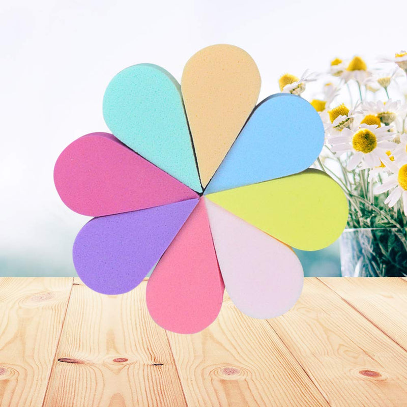 Healifty 8pcs Face Paint Sponges Soft Dual Use Petal Shape Reusable Facial Pads for Makeup & Cleaning - BeesActive Australia