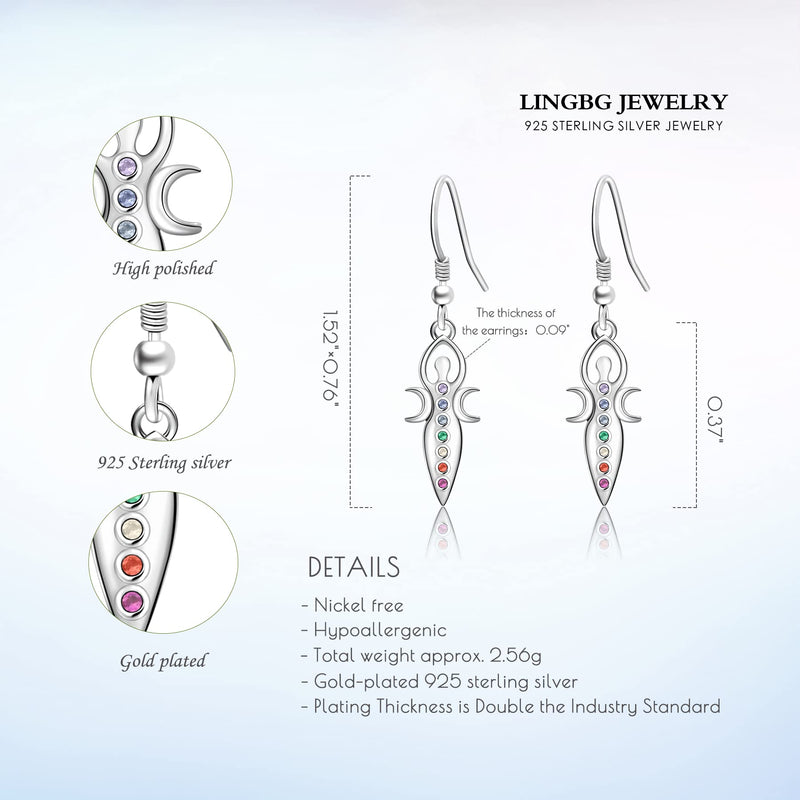 LINGBG JEWELRY Witch Broom Earrings 925 Sterling Silver Cross Earrings Infinity Earrings Skull Key Earrings for Women Chakra Earrings Feather Earrings Jewelry Gifts for Girls Friends 15# Earrings - BeesActive Australia