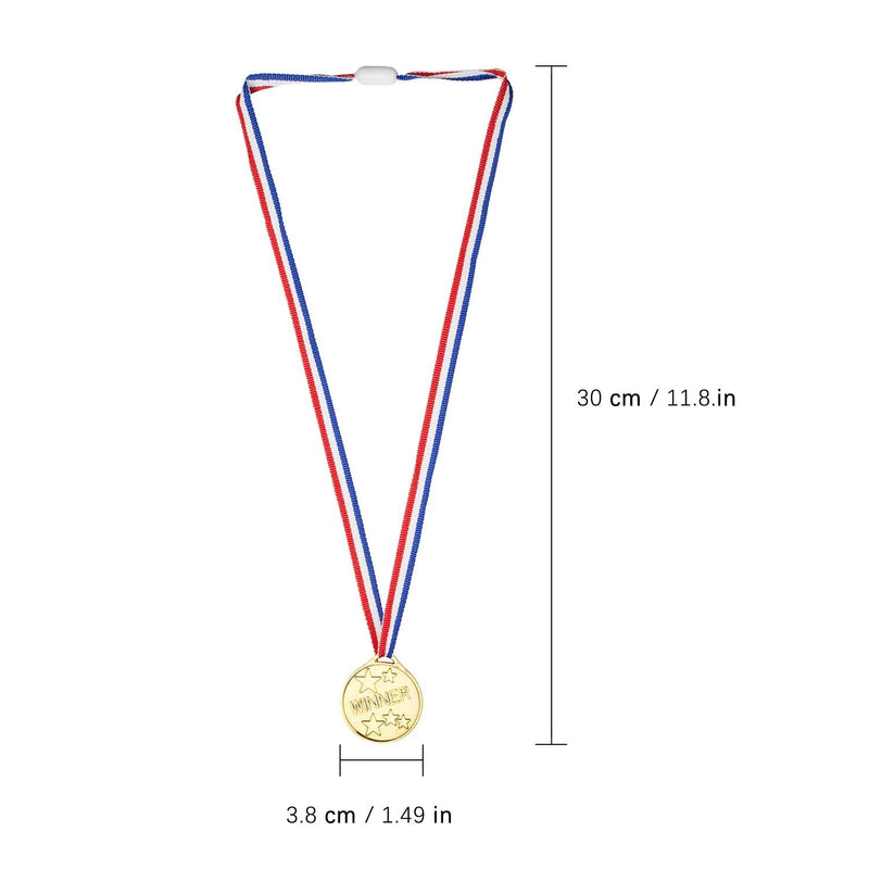 100 Packs Children's Gold Plastic Winner Medals Kids Golden Winner Awards Medals - BeesActive Australia
