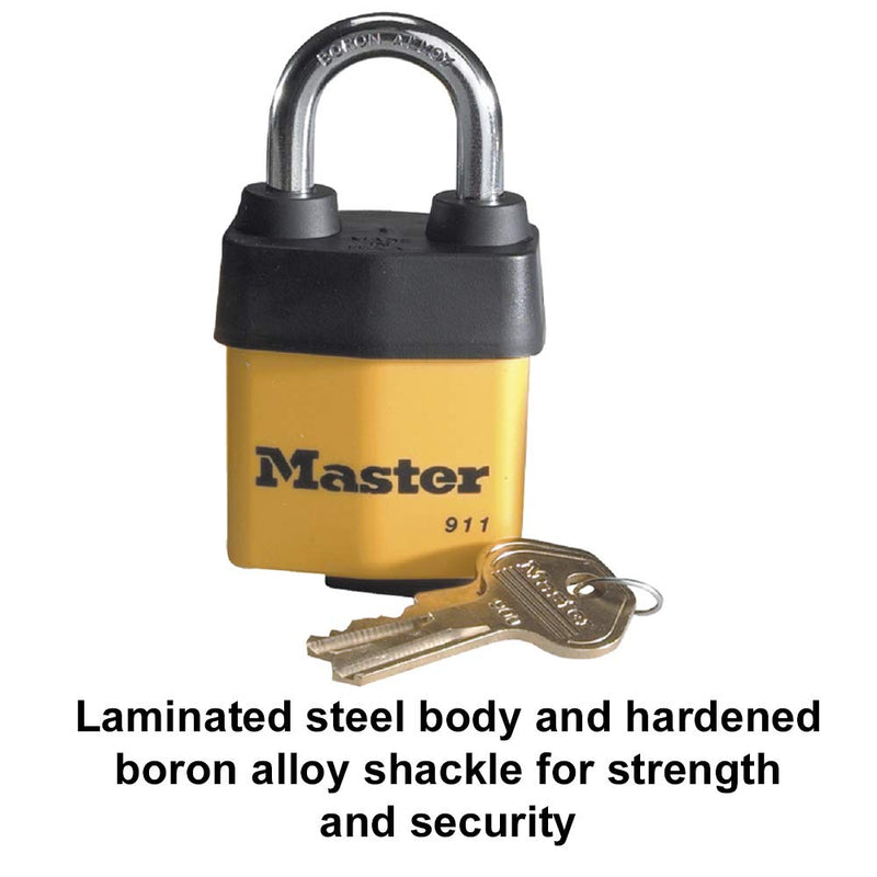 Master Lock 911DPF Heavy Duty Outdoor Padlock with Key, 1 Pack - BeesActive Australia