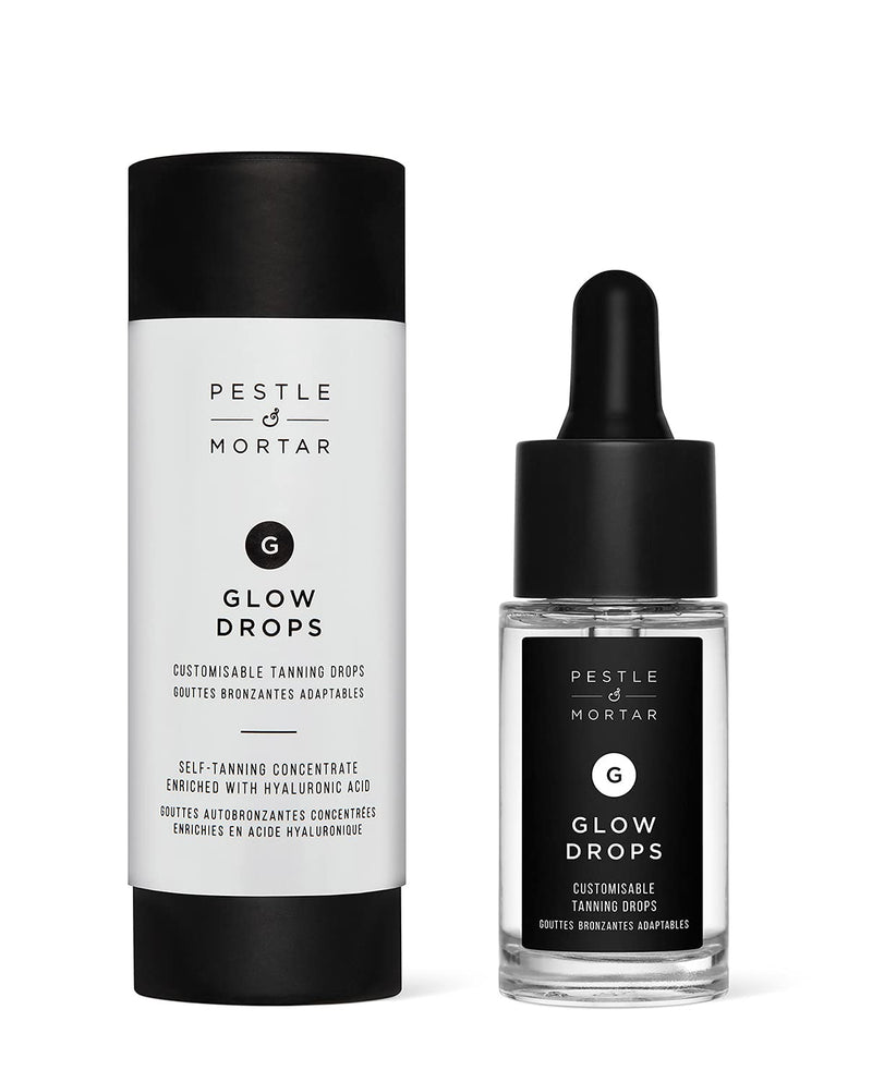 Pestle & Mortar Glow Drops Fake Tan- Self Tan Drops with Hyaluronic Acid, Customisable Face Tan, Non Comedogenic, Cruelty Free & Vegan 15ml - BeesActive Australia